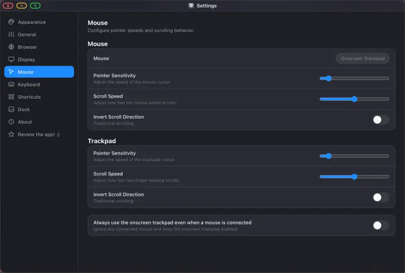 Mouse, Keyboard and Shortcuts: Making It Feel Like a Real Computer